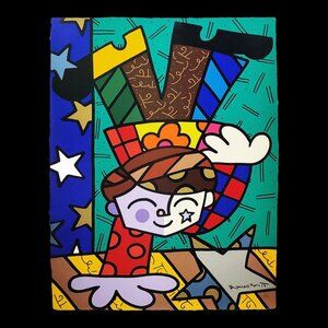 Limited Edition Upside Down Too by Romero Britto from his Personal Collection